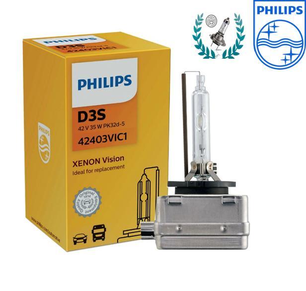 Philips-bombillas de Xenón HID D3S 42403WXX2 para coche, luz blanca fría,  35W, 6000K, 2x, fabricado