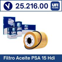 Ufi Filtros 2521600 - FILTRO ACEITE PSA FORD 15 HDI-TDCI